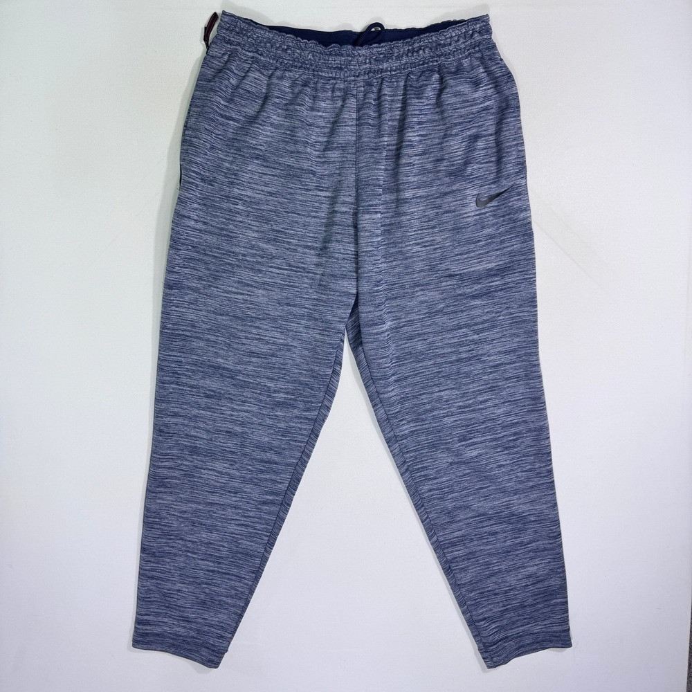 Nike Dri-FIT Mens 2XL Blue Heathered Training Jogger Pants 925632-450 Activewear
